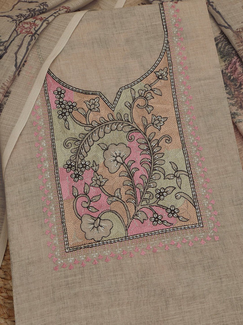 Soch Embroidered Linen Unstitched Dress Material - Image 2