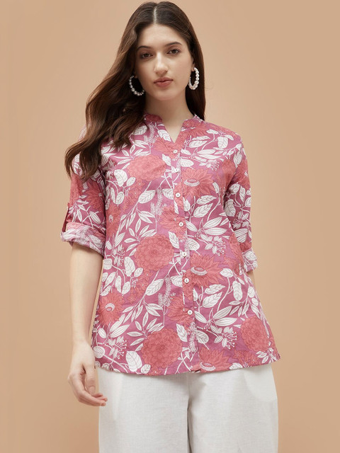 Melange by Lifestyle Floral Printed Pure Cotton Kurti