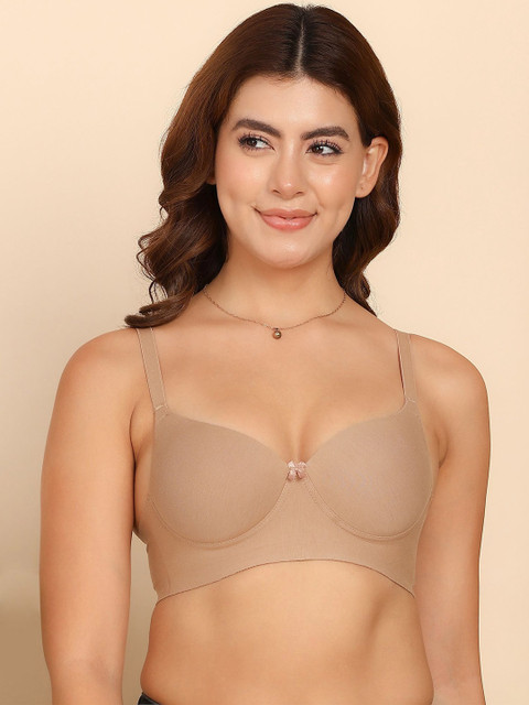 DressBerry Cotton Bonded Seamless Push-Up Bra
