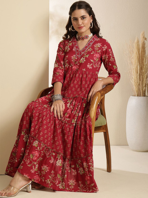 Anouk Mirage Women Floral Printed Anarkali Kurta