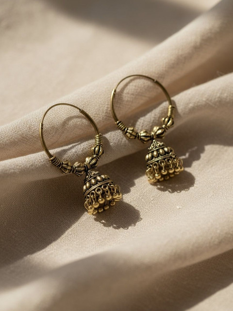 NVR Circular Jhumkas Earrings - Image 2