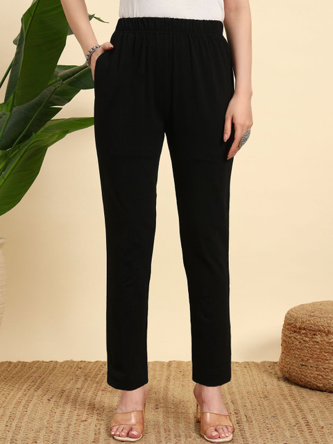 thread plus Women Wrinkle Free Trousers