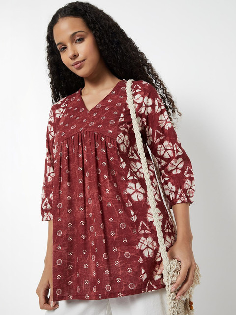 max Ethnic Motifs Printed V-Neck Kurti