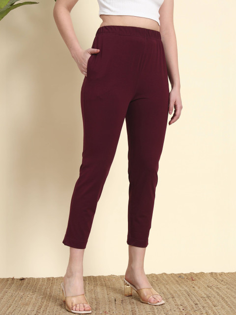 thread plus Women Wrinkle Free Trousers