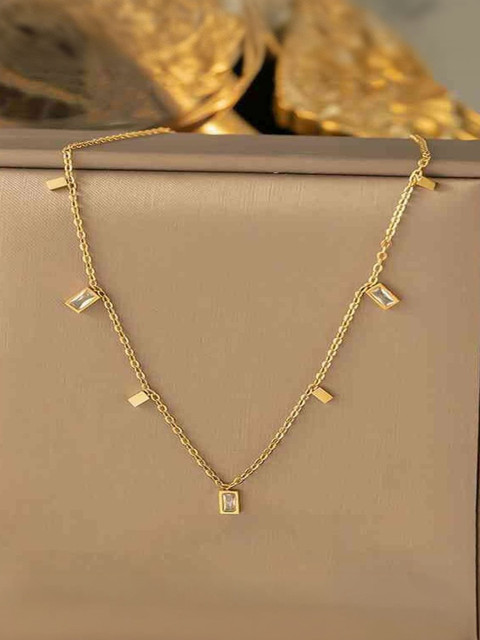 SZN Gold-Plated Geometric Necklace