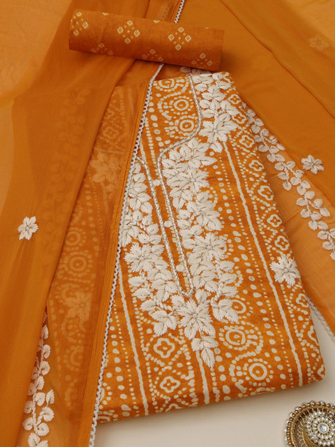 Soch Printed Pure Cotton Unstitched Dress Material