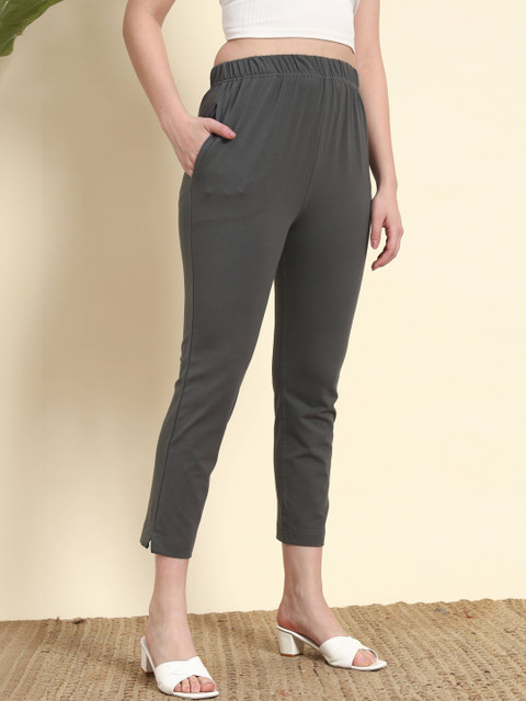thread plus Women Wrinkle Free Trousers