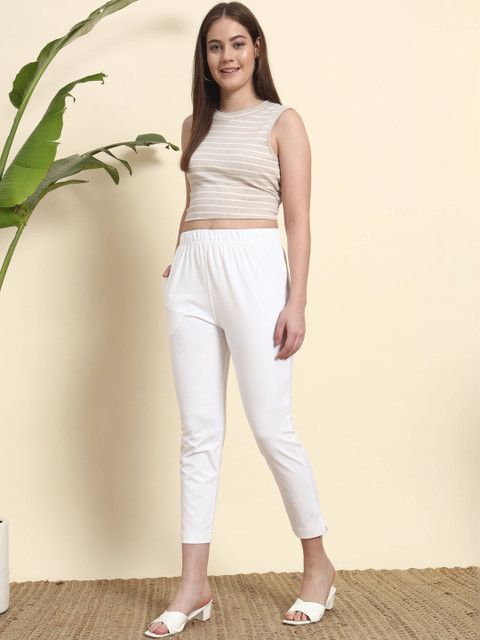 thread plus Women Wrinkle Free Trousers