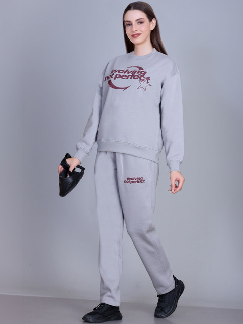 The Roadster Lifestyle Co Printed full sleeve Fleece Co-ords