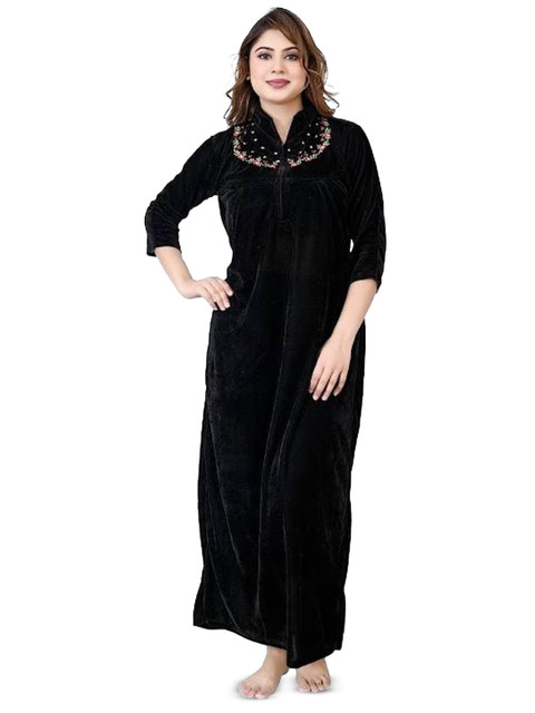OVIDA Embroidered Maxi Nightdress