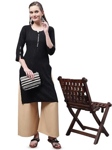 eyba Women Flared Fit Knitted Ethnic Palazzos