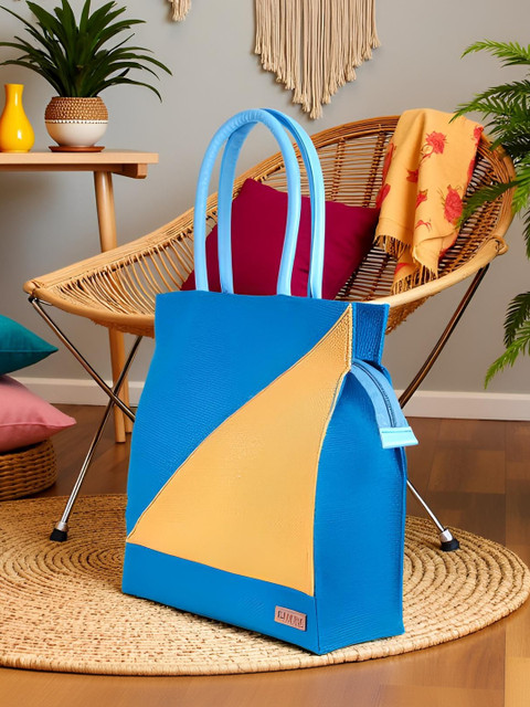 FOONTY Textured ColourBlocked Daily Use Eco Friendly Lunch bags Travel Accessory