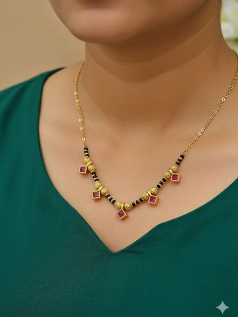 Shrinathji Imitation Gold-Plated Mangalsutra