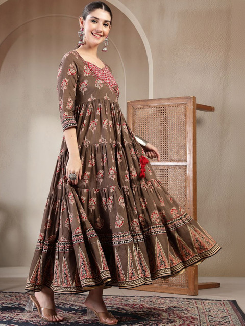 Anouk Mirage Women Floral Printed Floral Anarkali Kurta - Image 6