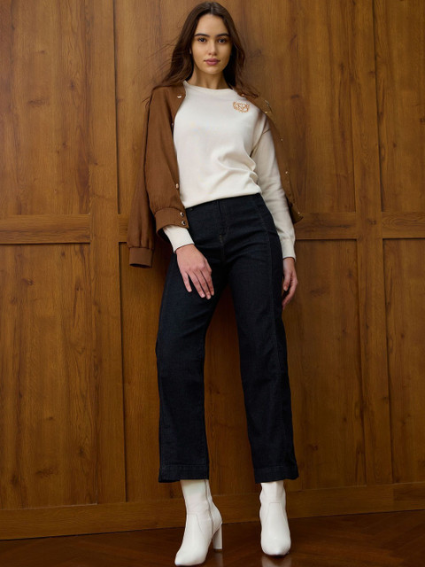 U.S. Polo Assn. Women Women Straight Fit High-Rise Stretchable Jeans