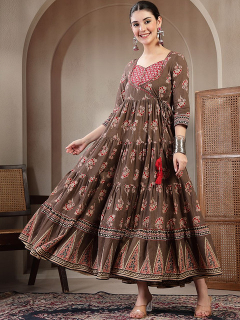 Anouk Mirage Women Floral Printed Floral Anarkali Kurta - Image 3