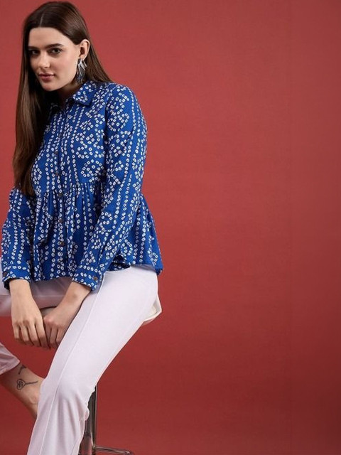 MF ERA Bandhani Printed Pure Cotton Kurti