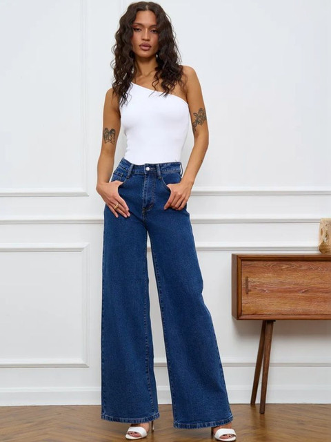 Aadvi Fashion Women Smart Regular Fit High-Rise Stretchable Jeans - Image 2