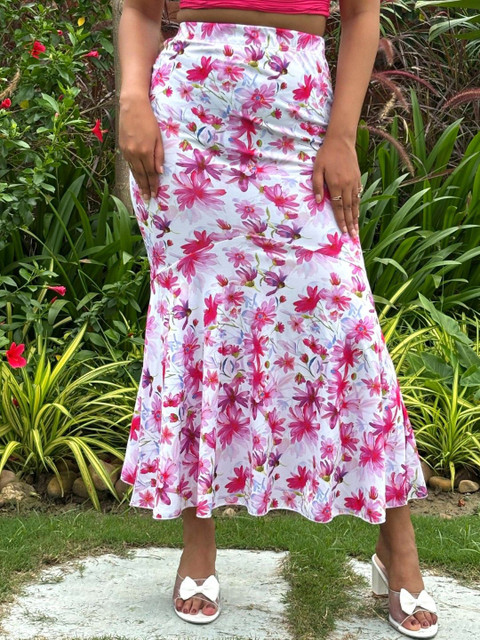 TANDUL Printed Maxi-Length Pencil Skirts