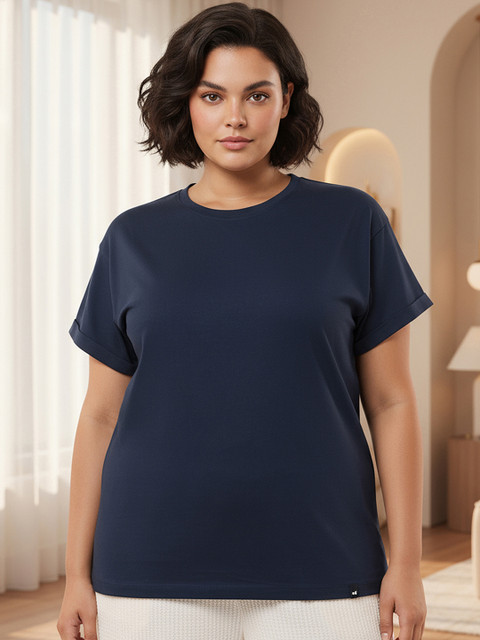 Bewakoof Plus Women Pure Cotton T-shirt