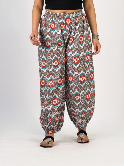 LetsDressUp Women 2XL Dark Grey Ikat Balloon Salwar