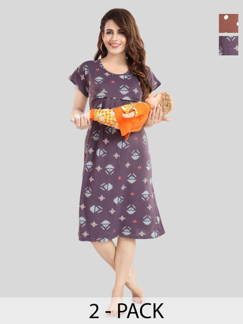 Fabme Printed Nightdress