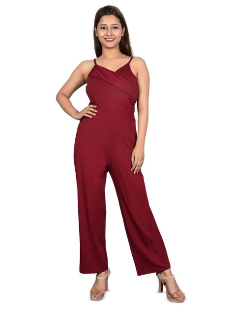 Sunday Casual Women Solid Stretchable Basic Jumpsuit