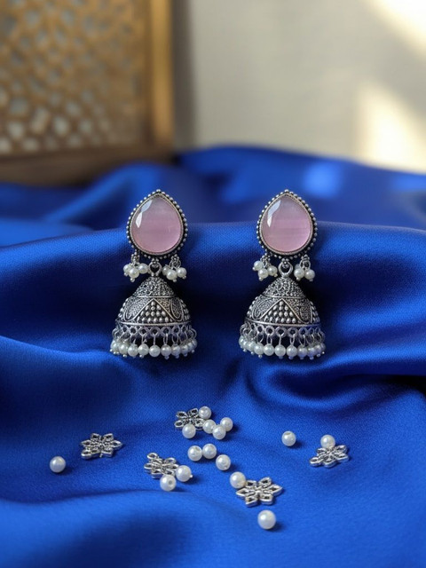 A. K. FASHION JEWELLERY Teardrop Shaped Jhumkas Earrings