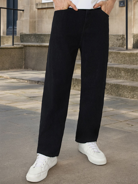 Mens Blue and Black Colored Jeans