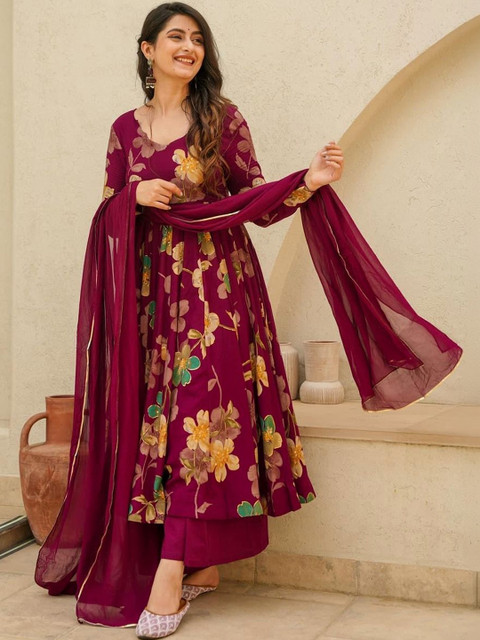 SZN Women Printed Regular Kurta with Palazzos & With Dupatta