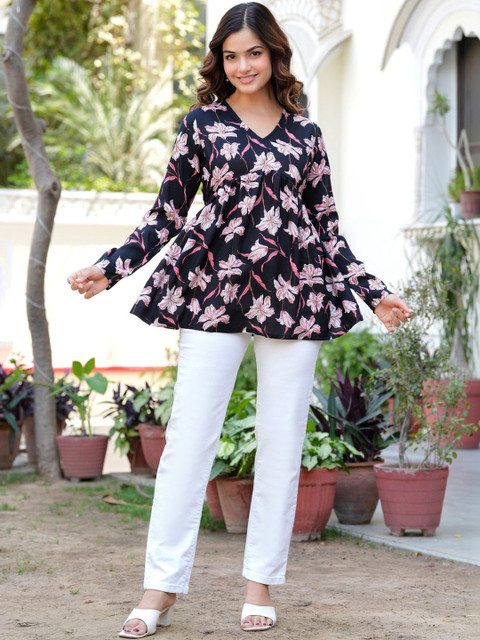 SHREELATA Floral Print Top