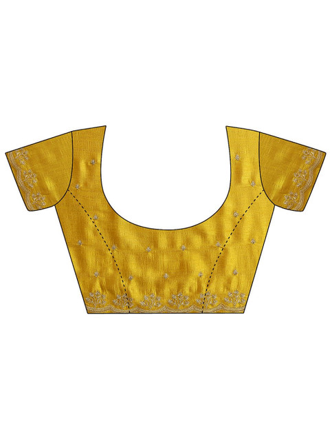 Libas Ethnic Motifs Embroidered Silk Blend Heavy Work Saree - Image 6