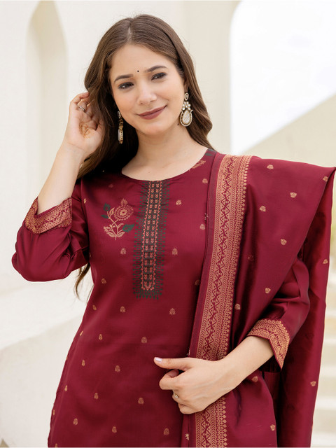 SKYLEE Women Ethnic Motifs Printed Kurta with Trousers & Dupatta