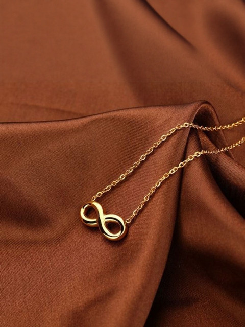 Vembley Gold-Plated Infinity Minimal Necklace