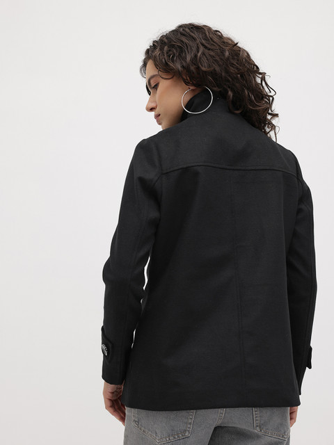 The Roadster Life Co. Notched Lapel Collar Regular Fit Overcoat - Image 5