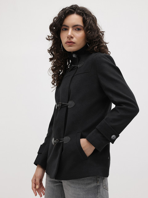 The Roadster Life Co. Notched Lapel Collar Regular Fit Overcoat - Image 4