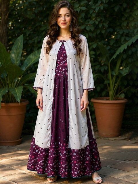 SZN Printed Round Neck Ethnic Co-Ords