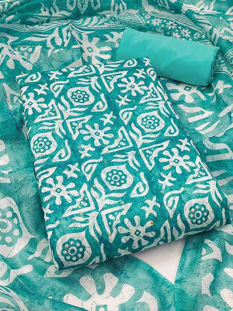 Peachmode Floral Printed Linen Unstitched Dress Material