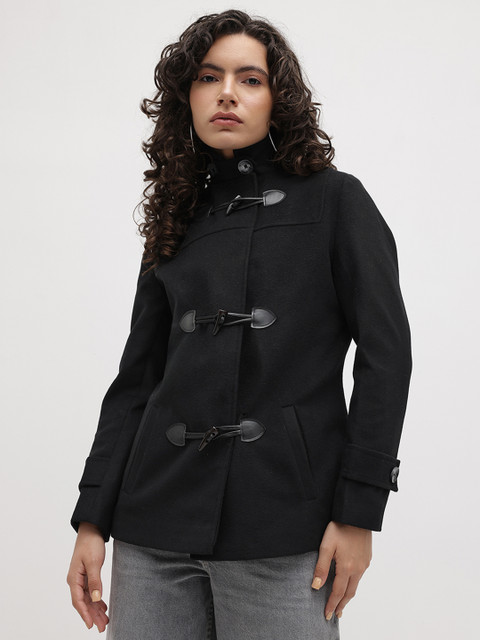 The Roadster Life Co. Notched Lapel Collar Regular Fit Overcoat - Image 3