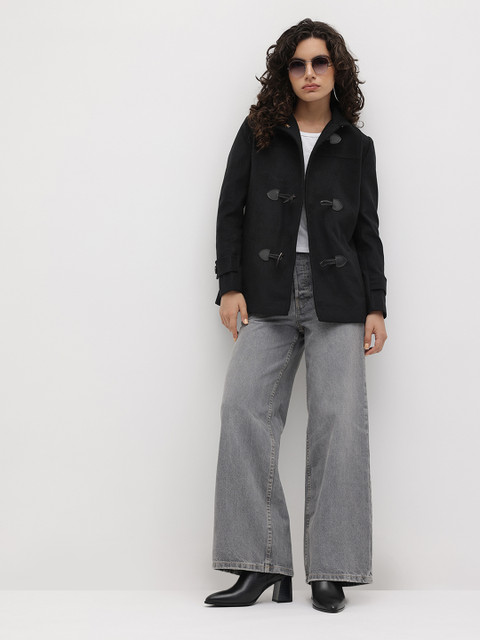 The Roadster Life Co. Notched Lapel Collar Regular Fit Overcoat - Image 6