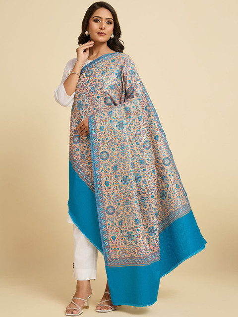 WEAVERS VILLA Women Floral Woven Design Winter Shawl