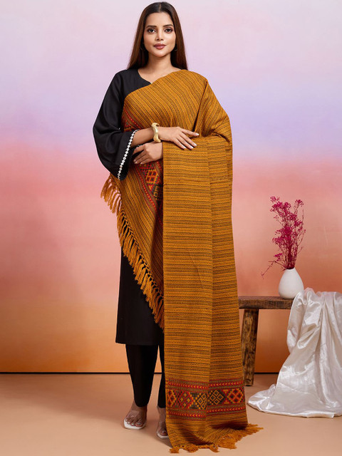 WEAVERS VILLA Women Kullu Pattern Woven Winter Shawl