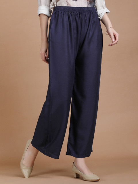 MICHAEL KOVLIN Women Plus Size Wide Leg Elasticated Ethnic Palazzo