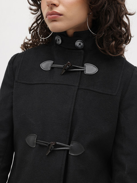 The Roadster Life Co. Notched Lapel Collar Regular Fit Overcoat - Image 2