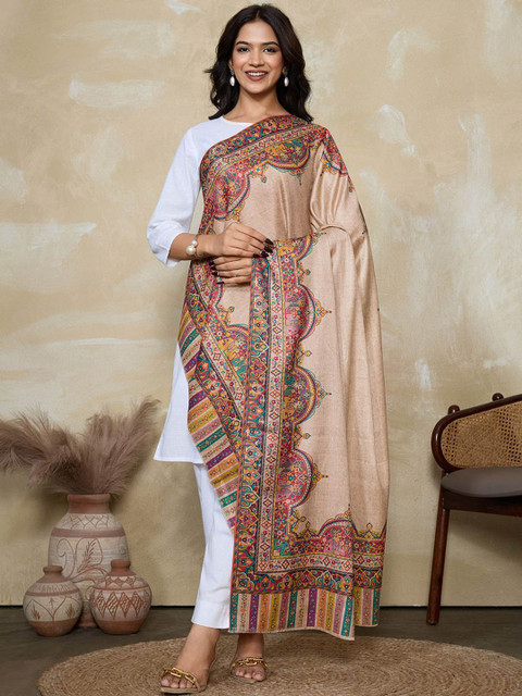 WEAVERS VILLA Women Graphic Printed Shawl