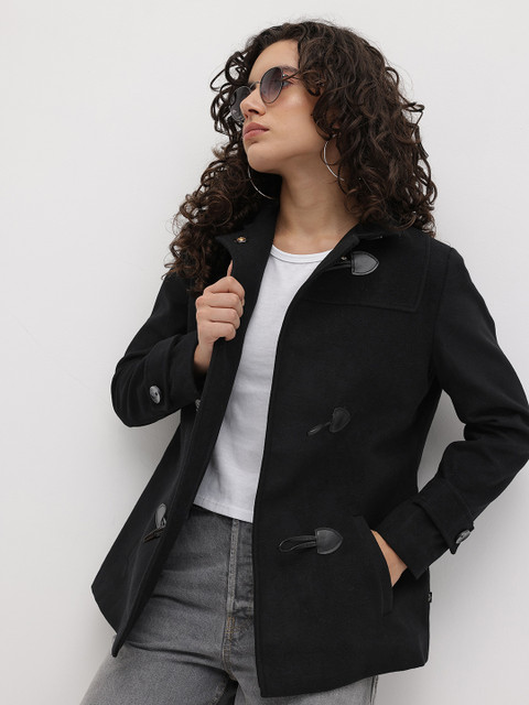 The Roadster Life Co. Notched Lapel Collar Regular Fit Overcoat