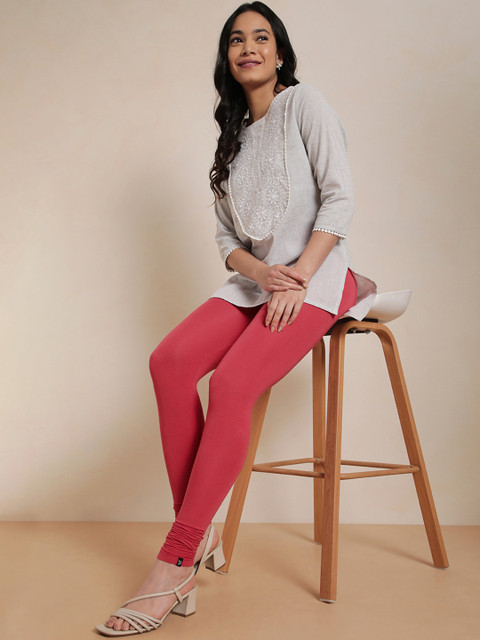 TWIN BIRDS Women Churidar-Length Ethnic Leggings - Image 5