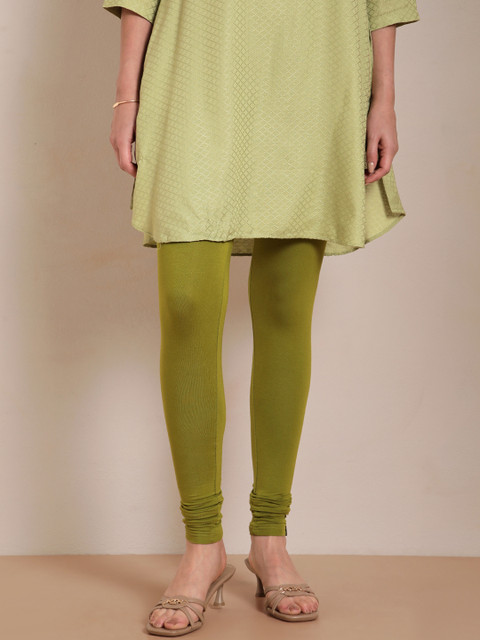 TWIN BIRDS Women Mid Rise Churidar Length Leggings