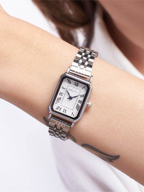 SALTY Women White Dial Classic Bracelet Style Straps Analogue Watch WT-S-0001-S-WH