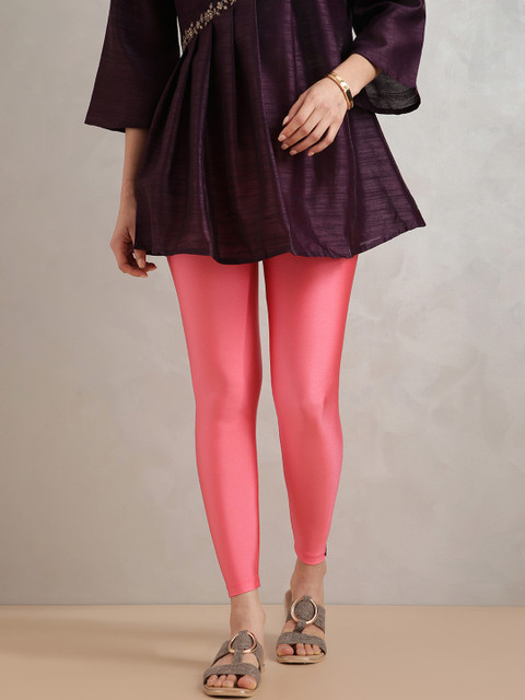 TWIN BIRDS Women Mid-Rise Shimmer Leggings